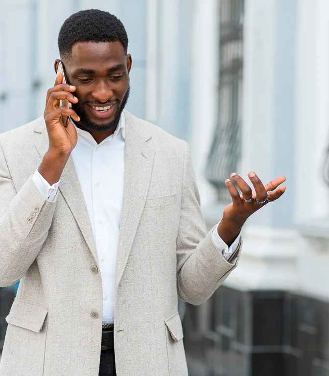 Business owner on a content strategy call for his small business website