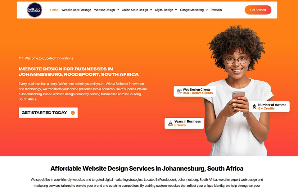 Cubetech Innovations, web designers in Roodepoort, Johannesburg.