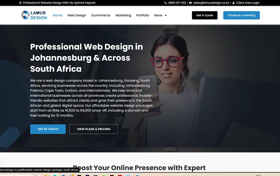 Lamus Design affordable web design company based in Kempton Park serving business across South Africa.